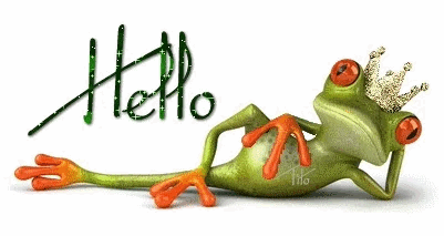 An alluring frog says hello